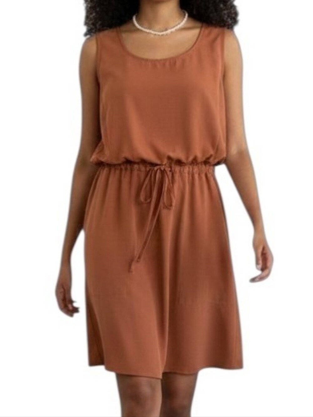 Patagonia Sleeveless Fleetwith Tie-Waist Dress in Sienna Clay L